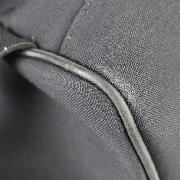 Saint Laurent Paris Backpack Daypack Canvas Leather Black Silver